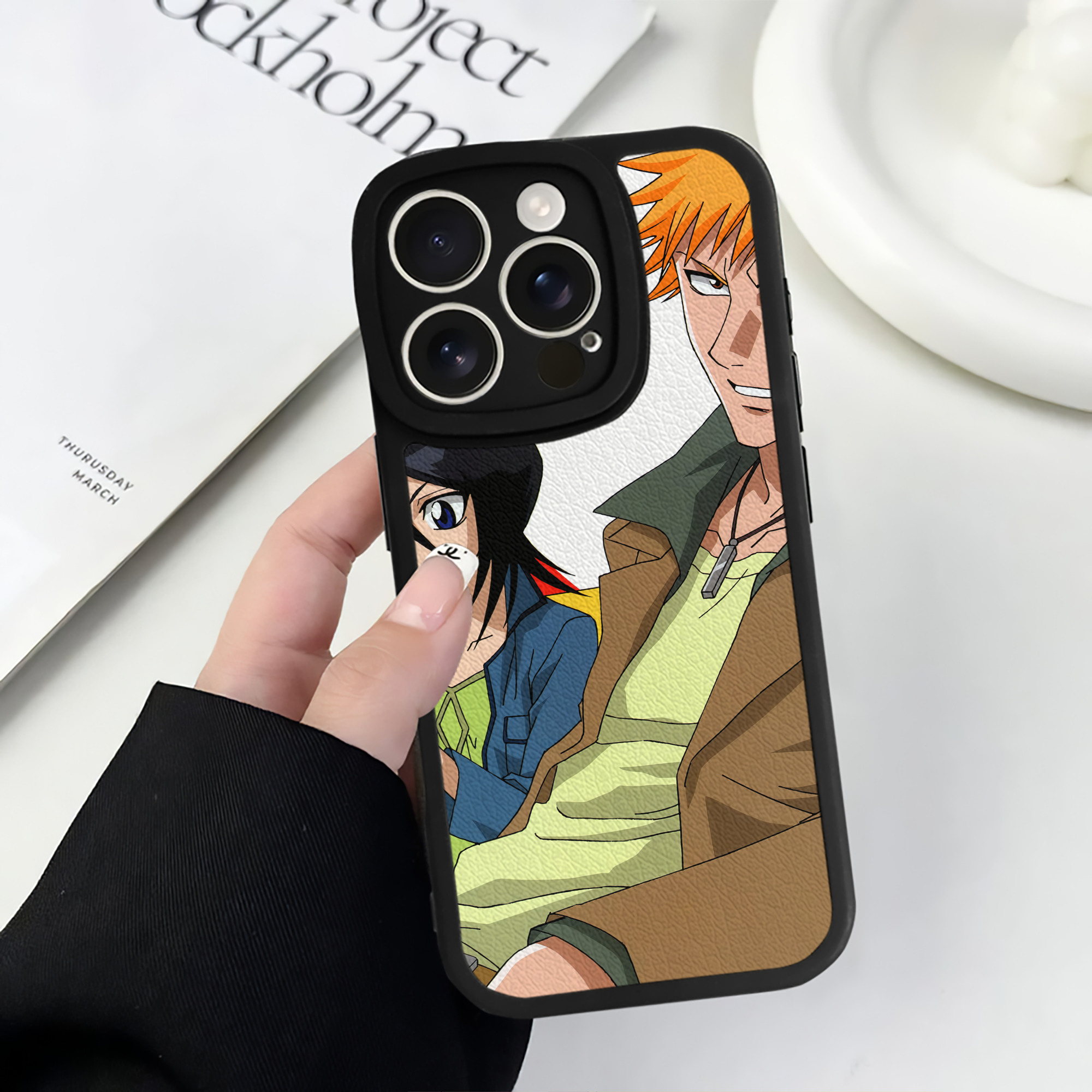 （画像用） ブリーチ BLEACH 【iPhone 16シリーズ対応】シリコンスマホケース（レザー調） 材質：シリコン